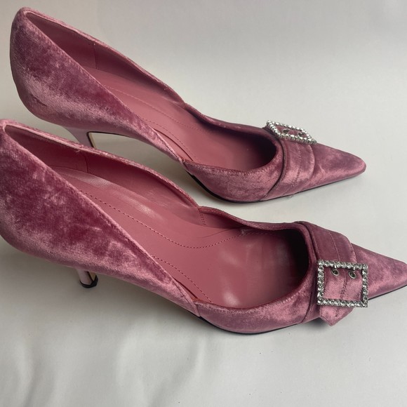 Ann Taylor light lavender Pointy Toe Suede Pumps Heels Shoes sz 8 M - Picture 1 of 8